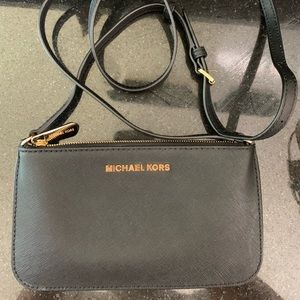Michael Kors black crossbody clutch